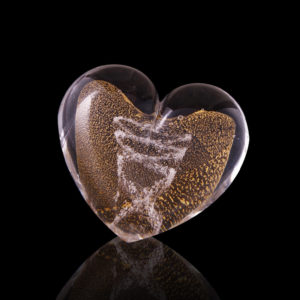 Erinnerungskristall Goldenes Herz MC07-G, Handschmeichler
